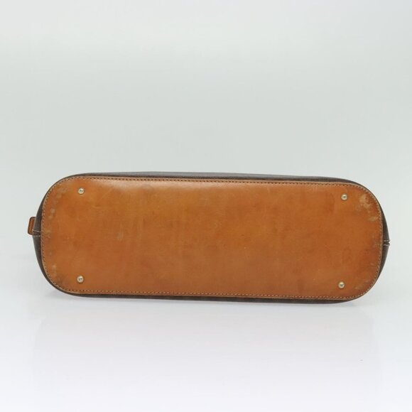 CELINE Macadam Canvas Hand Bag PVC Leather Brown Gold Auth - Picture 6 of 15